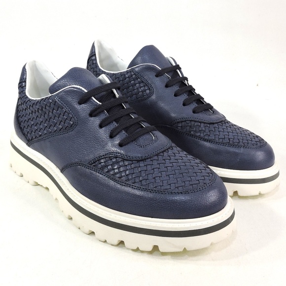 ALBERTO CICCIOLI ?? MEN\'S BLUE SOFT LEATHER COMFORT SUMMER SNEAKERS main image 6